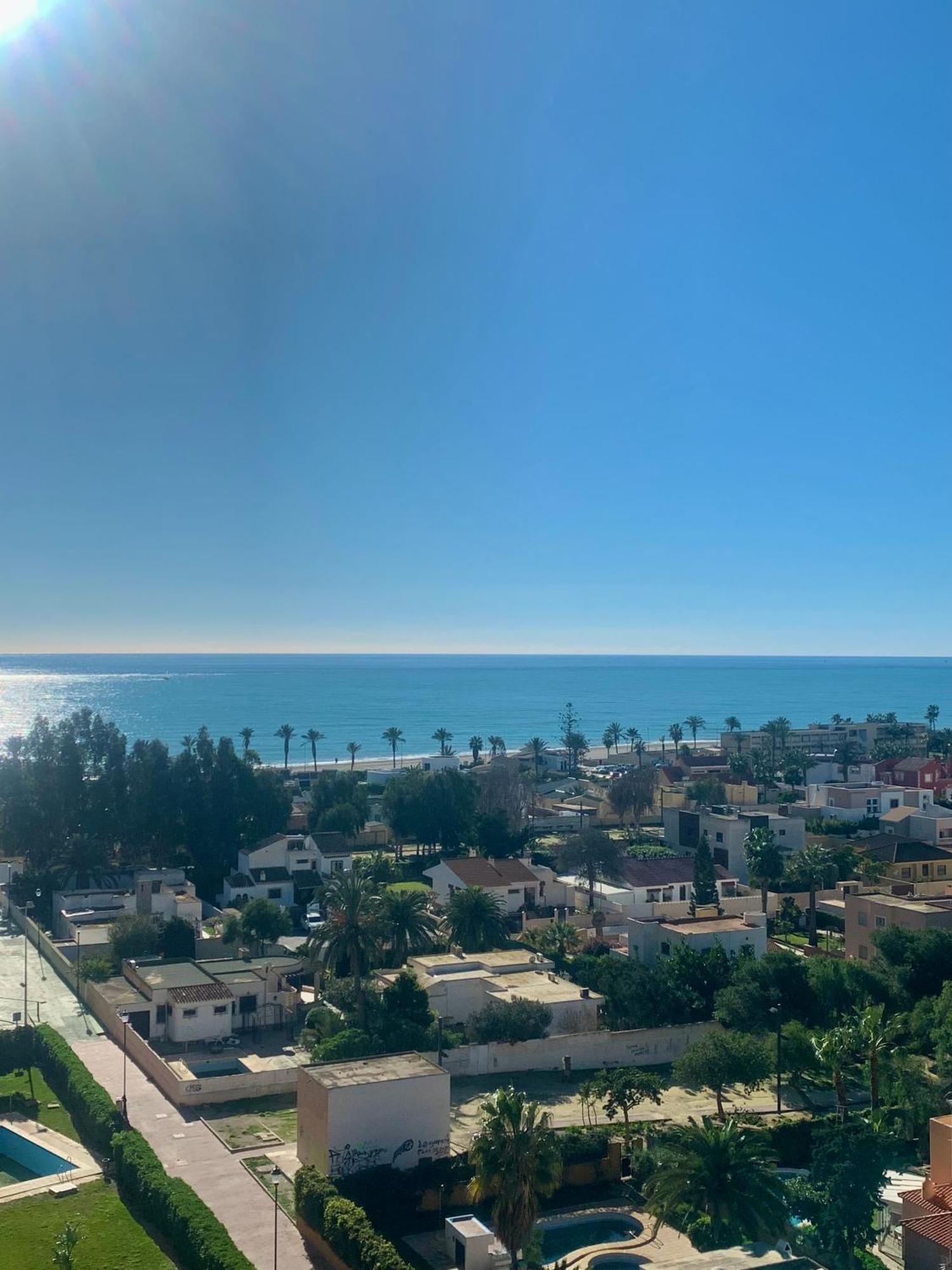 Vive La Playa A 5 Min Con Vistas-Piscina-Aire Acondicionado-Ventiladores De Techo-Wifi-Orientacion Sur Roquetas de Mar Eksteriør billede